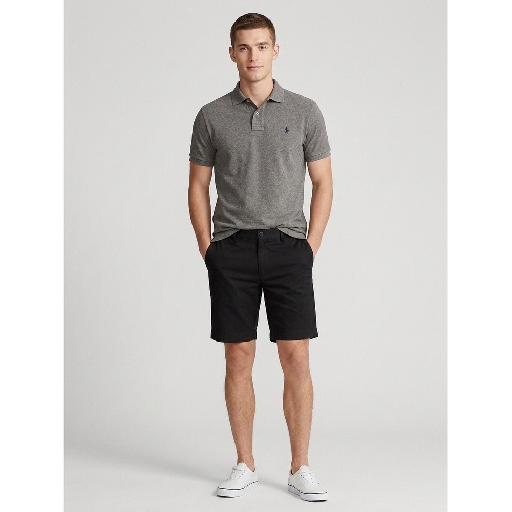 Polo Ralph Lauren Performance Mens Black Stretch Classic Fit Shorts Size 33